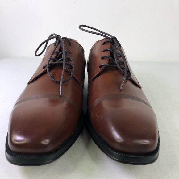 Kenneth Cole Reaction Pure Hearted Brown Leather Oxford Dress Shoes Size 7 main image 5